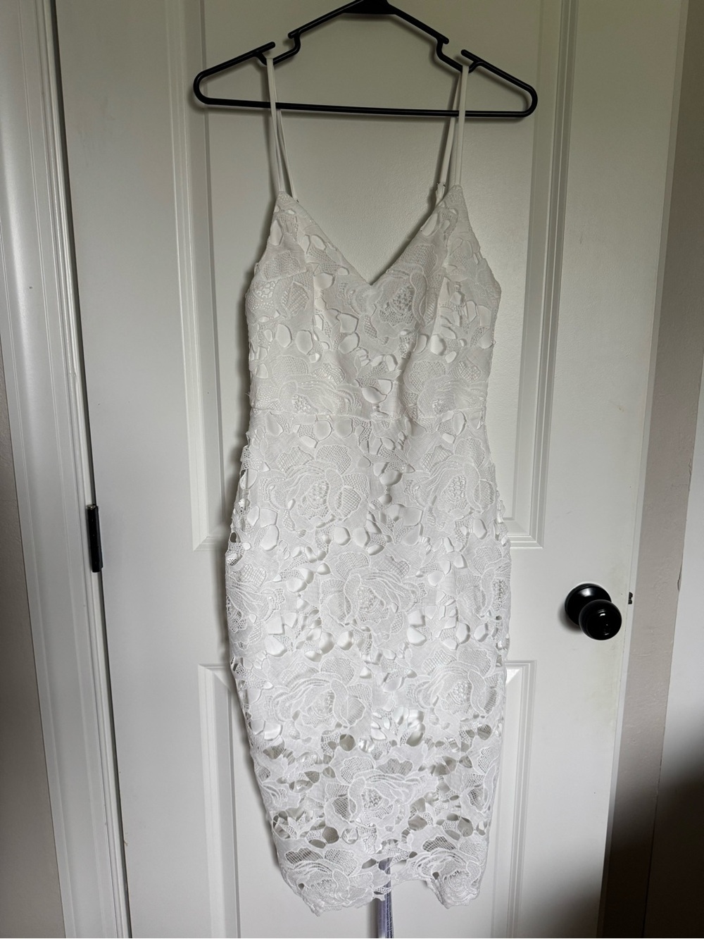 Boohoo White Lace Spaghetti-Strap Dress NWT